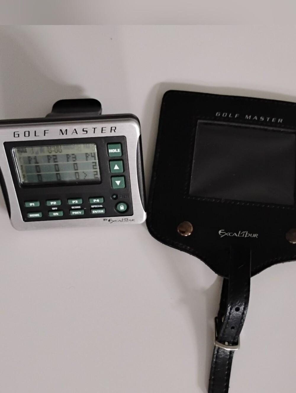 Golf Master Excalibur Golf Scorecard Holder and Digital Counter - Black/Silver